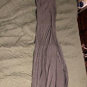 Elegant Gray Maxi Dress